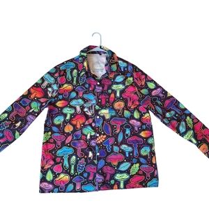 Colorful Mushroom Print Men Shirt